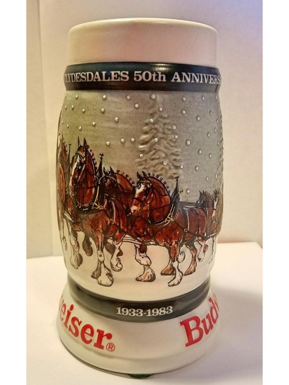 Vintage Holiday Collectible Stein 1982 - Festive Beer Mug, Perfect Gift!